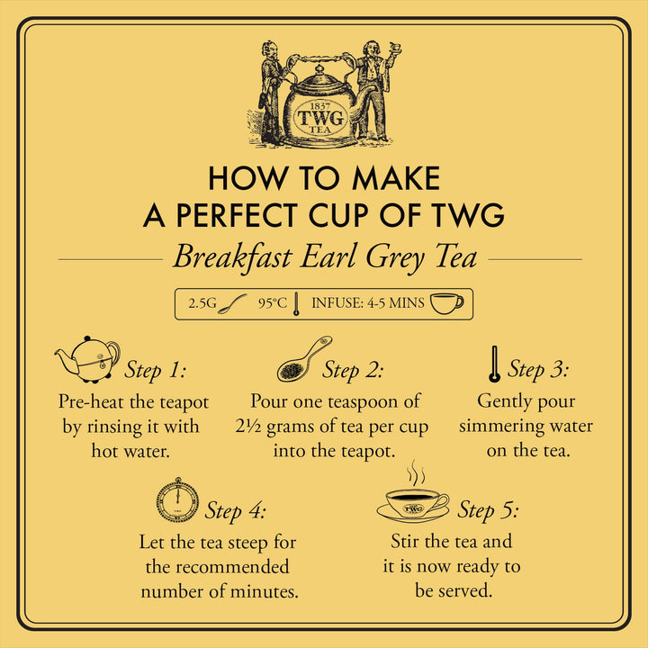 TWG Tea Teabags Breakfast Earl Grey Tea 15 PC – The Wellness Store