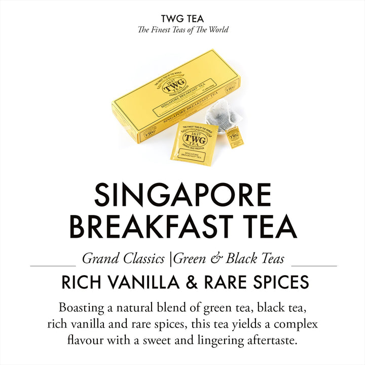 TWG Tea Teabags Singapore Breakfast Tea 15 PC – The Wellness