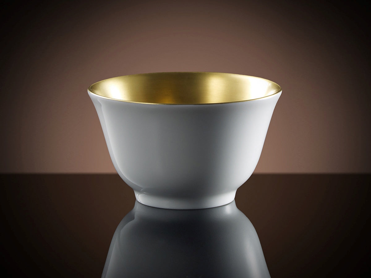 Glamour Tea Bowl in Gold & White