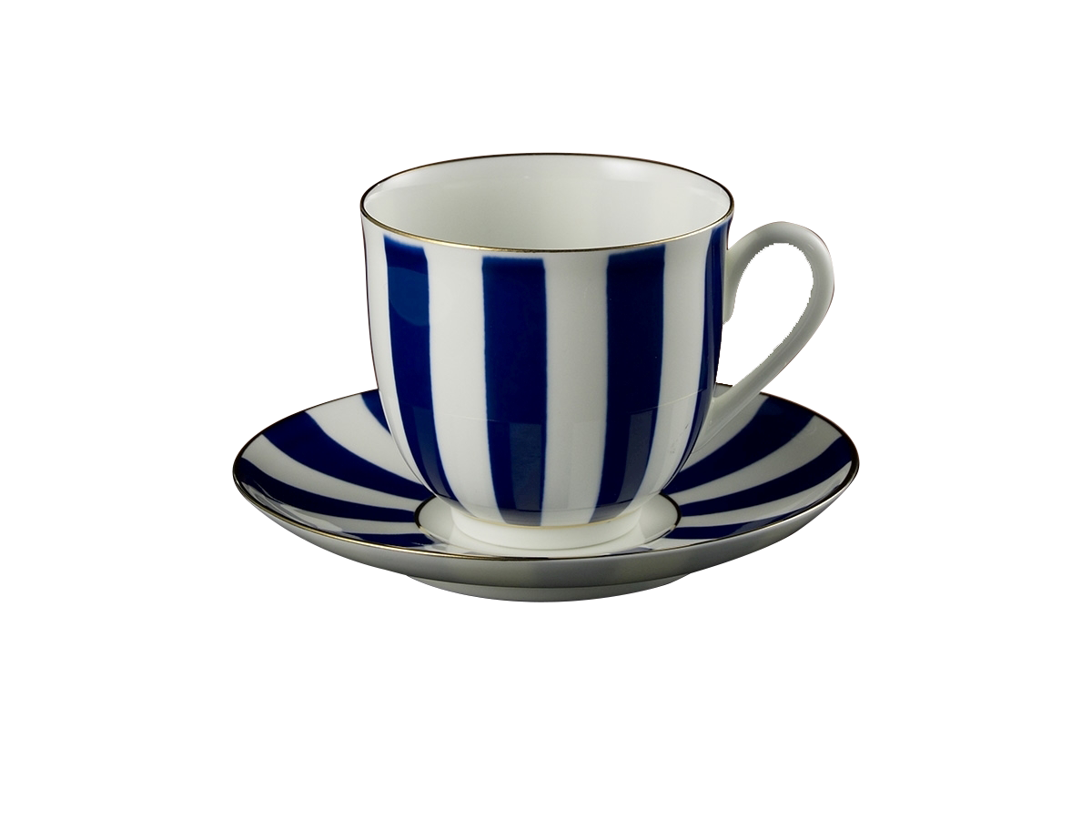Vogue Teacup & Saucer in Cobalt