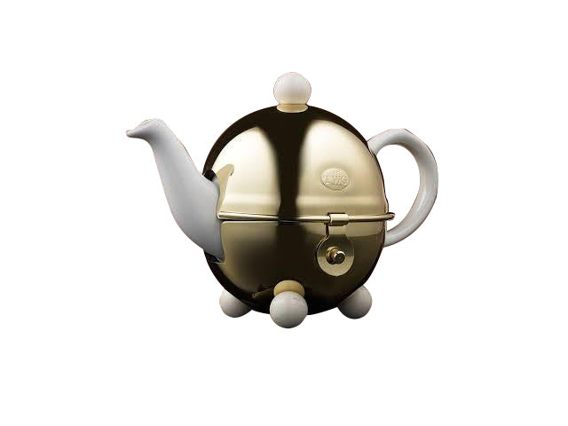 Design Gold Teapot in White (500ml)