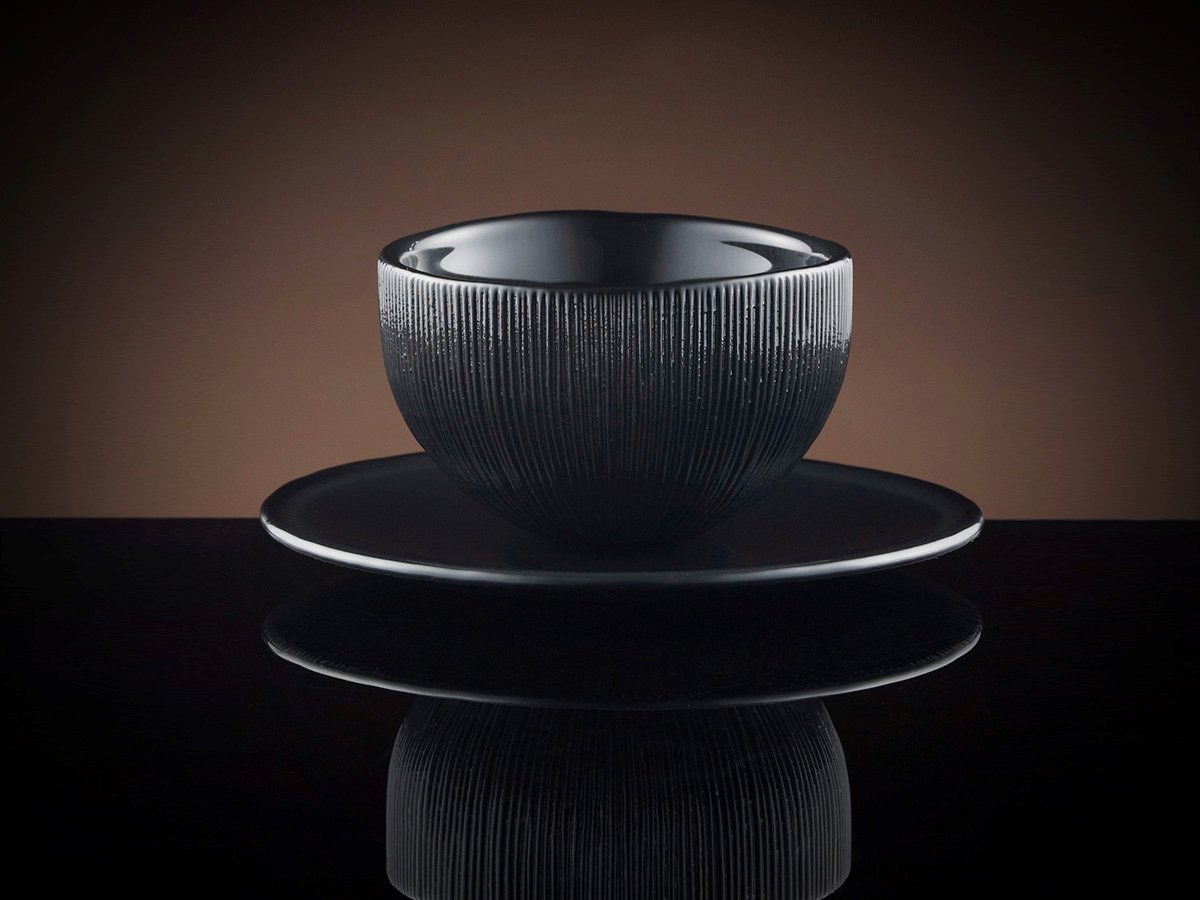 TWG Tea Tea Cups and Tea Bowls Firefly Tea Bowl and Saucer in Black