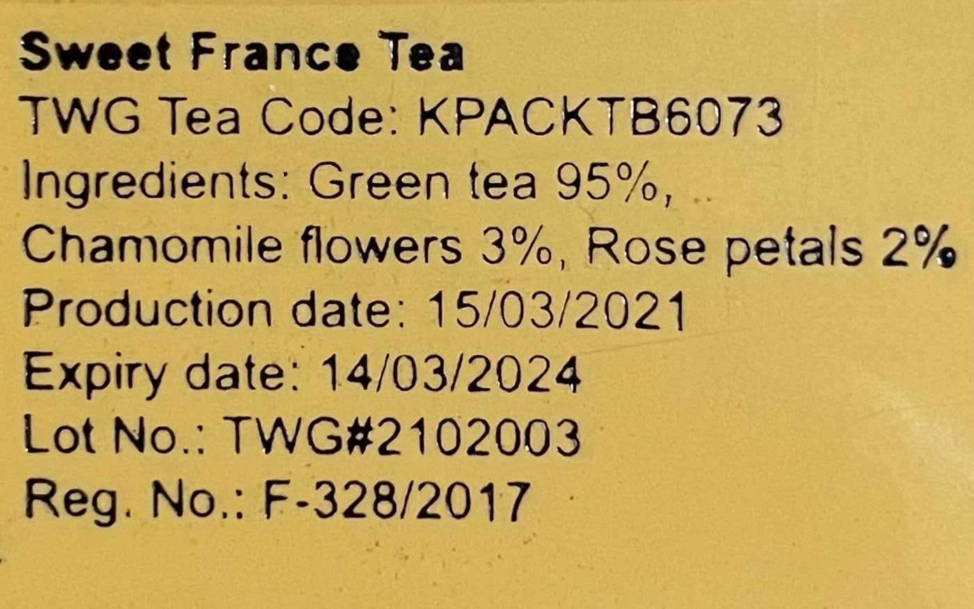 Sweet France Teabags (15 Teabags)