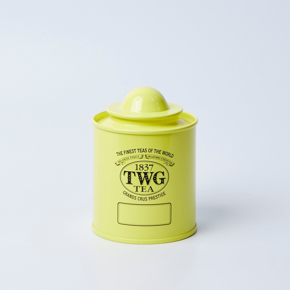 Saturn Tea Tin in Canary Yellow with Tea (50 Grams)
