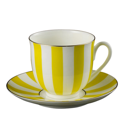 Vogue Teacup & Saucer in Yellow