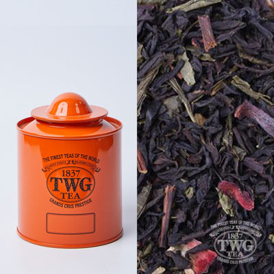 Saturn Tea Tin in Orange with Tea (50 Grams)