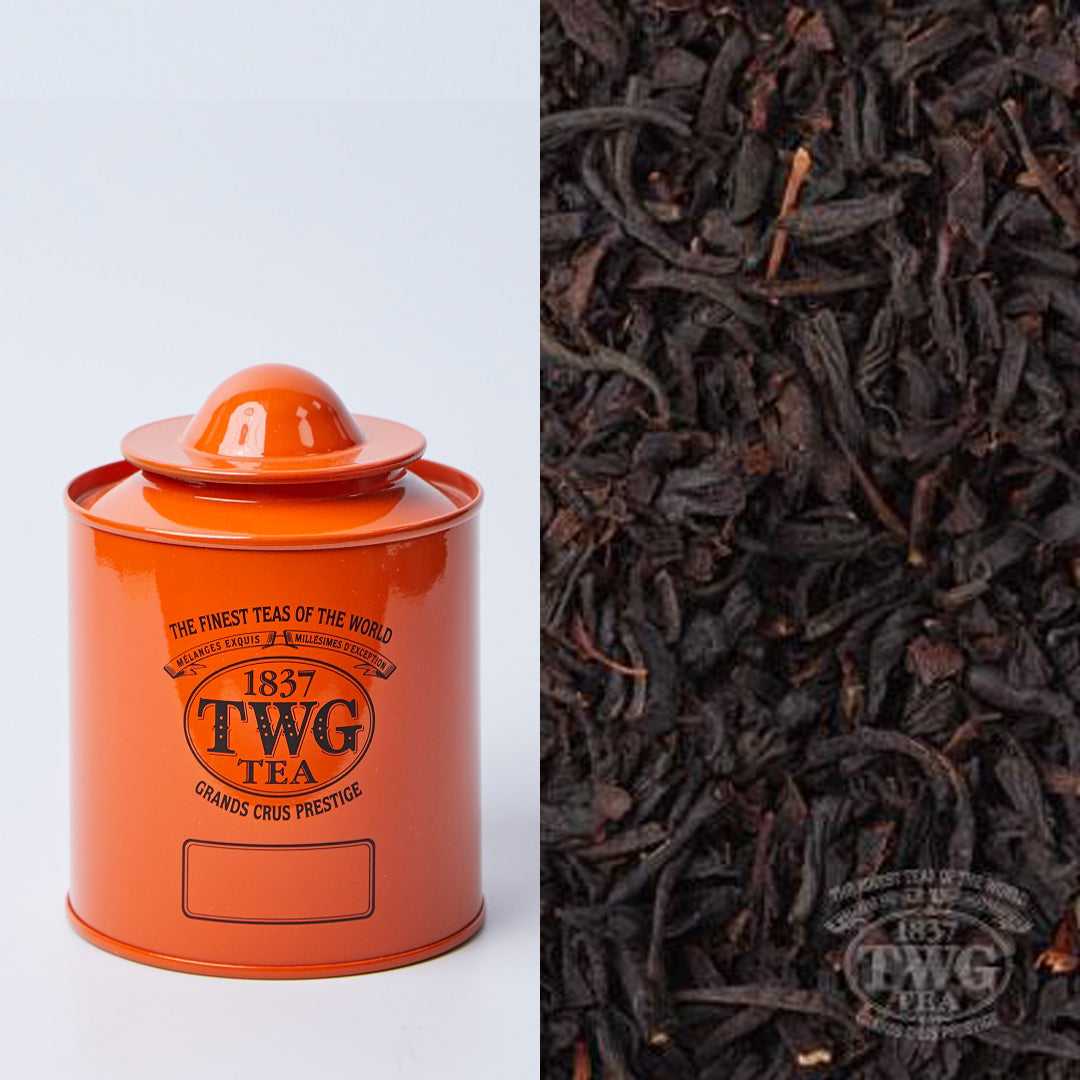 Saturn Tea Tin in Orange with Tea (50 Grams)