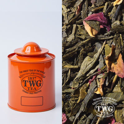 Saturn Tea Tin in Orange with Tea (50 Grams)