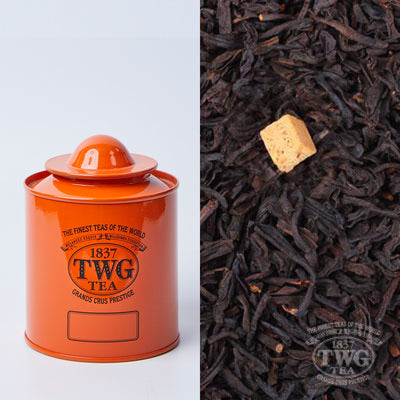 Saturn Tea Tin in Orange with Tea (50 Grams)