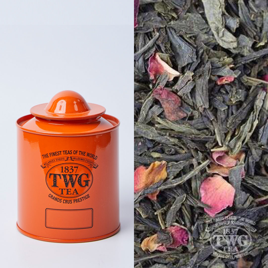 Saturn Tea Tin in Orange with Tea (50 Grams)