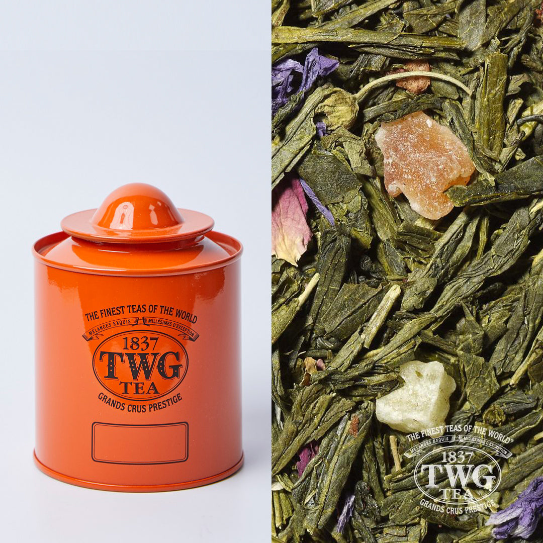 Saturn Tea Tin in Orange with Tea (50 Grams)